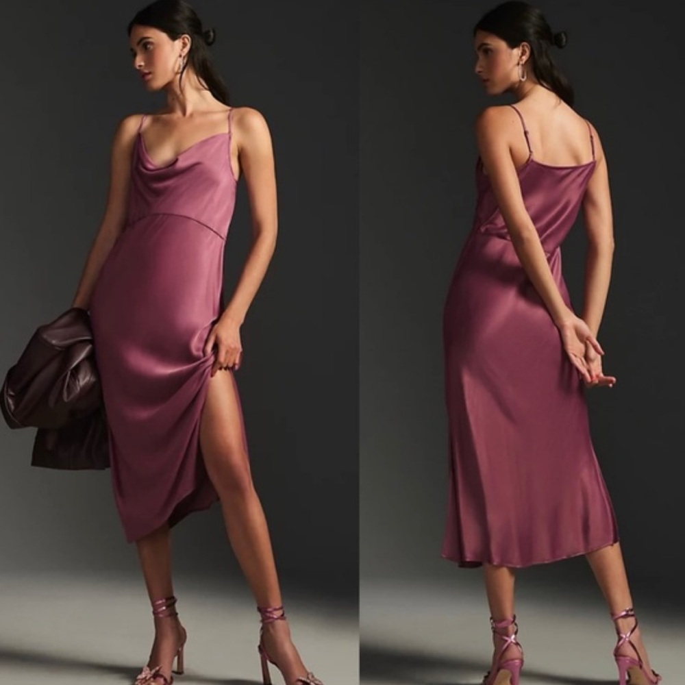 Anthropologie Mauve Midi Dress